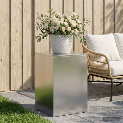 Plant Stand Silver 30 x 30 x 40 cm Steel Stainless Steel 1x (40 x 40 x 60 cm)