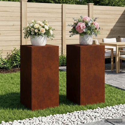 Plant Stand Rusty 30 x 30 x 40 cm Weathering Steel 2x (40 x 40 x 80 cm)