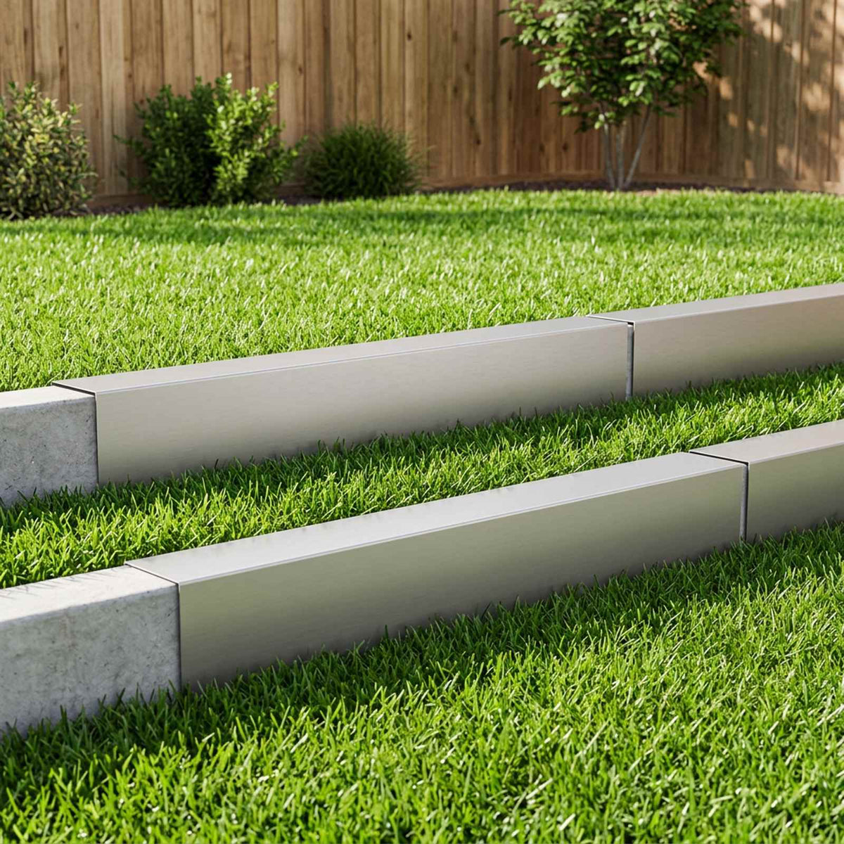 Garden Cover Profile 100 x 15 cm Steel 10 pcs Depth 10 cm Stainless steel