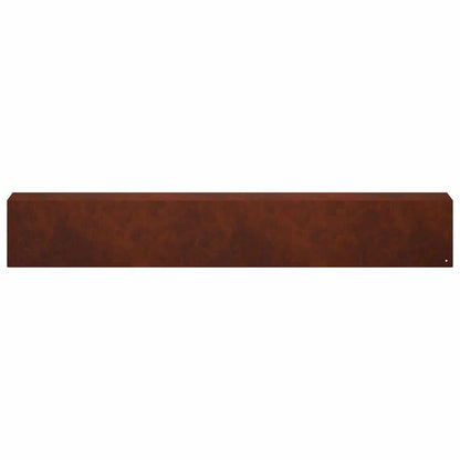Garden Cover Profile 100 x 15 cm Steel 10 pcs Depth 10 cm Weathering steel