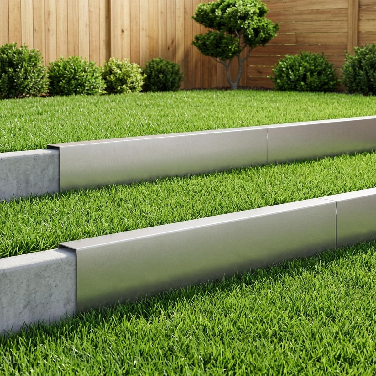 Garden Cover Profile 100 x 5 x 15 cm Steel 10 pcs Stainless steel