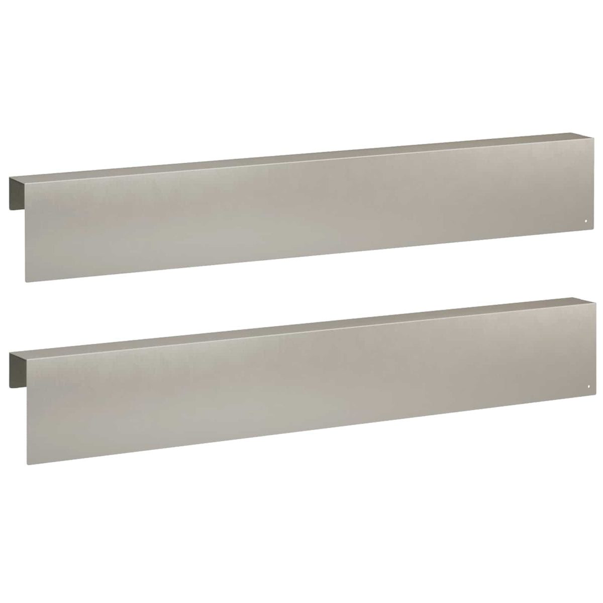 vidaXL Garden Cover Profile 2 pcs 100 x 6 x 15 cm Stainless Steel 2