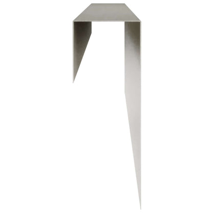 vidaXL Garden Cover Profile 2 pcs 100 x 6 x 15 cm Stainless Steel 4