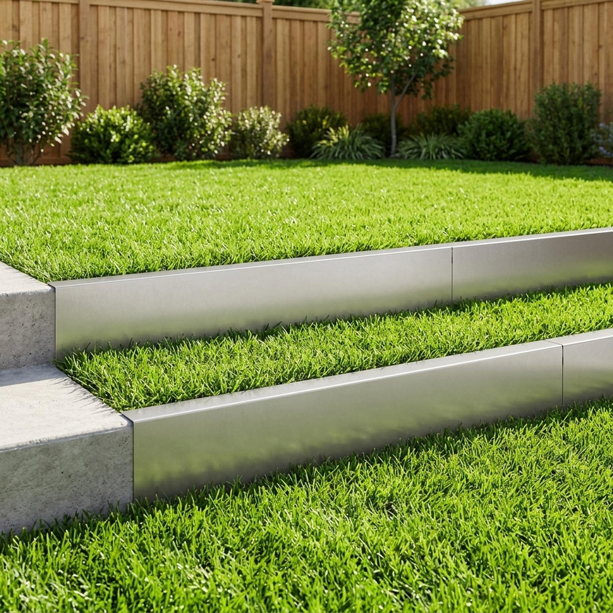 Garden Cover Profile 100 x 6 x 15 cm Steel 10 pcs Stainless steel