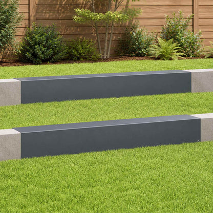 Garden Cover Profile 100 x 15 x 15 cm Steel 2 pcs Anthracite