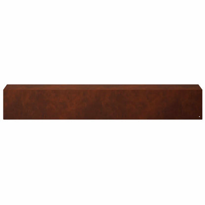 Garden Cover Profile 100 x 15 x 15 cm Steel 2 pcs Weathering steel