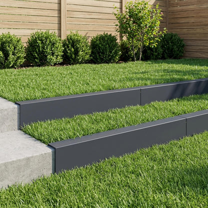 Garden Cover Profile 100 x 20 x 15 cm Steel 10 pcs Anthracite