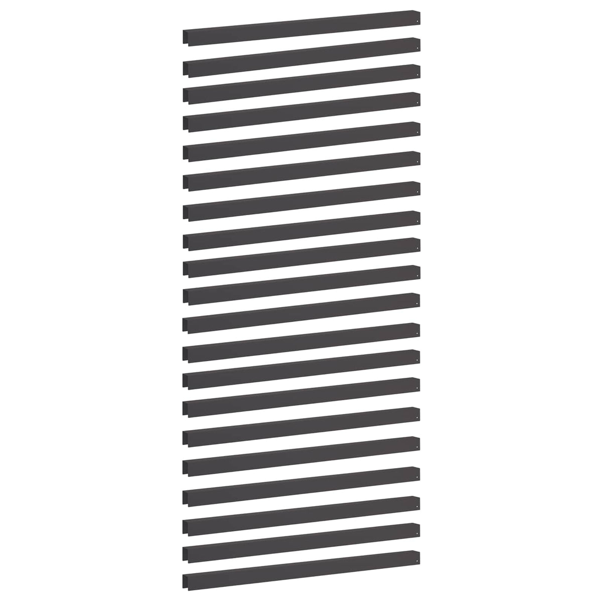Garden Cover Profile 100 x 5 x 5 cm Steel 20 pcs Black
