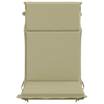vidaXL High Back Chair Cushion GEMERT 4 pcs 100% Polyester Light Green 4