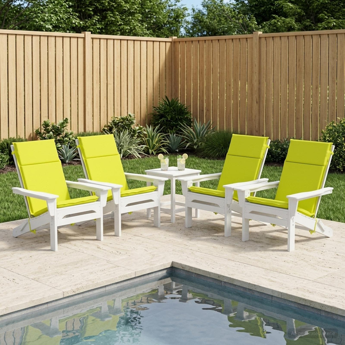 vidaXL High Back Chair Cushion GEMERT 4 pcs 100% Polyester 1