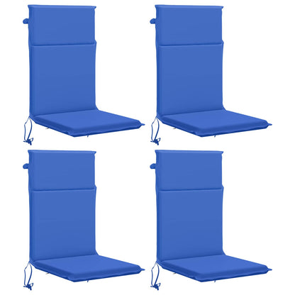vidaXL High Back Chair Cushion GEMERT 4 pcs 100% Polyester Royal Blue 2