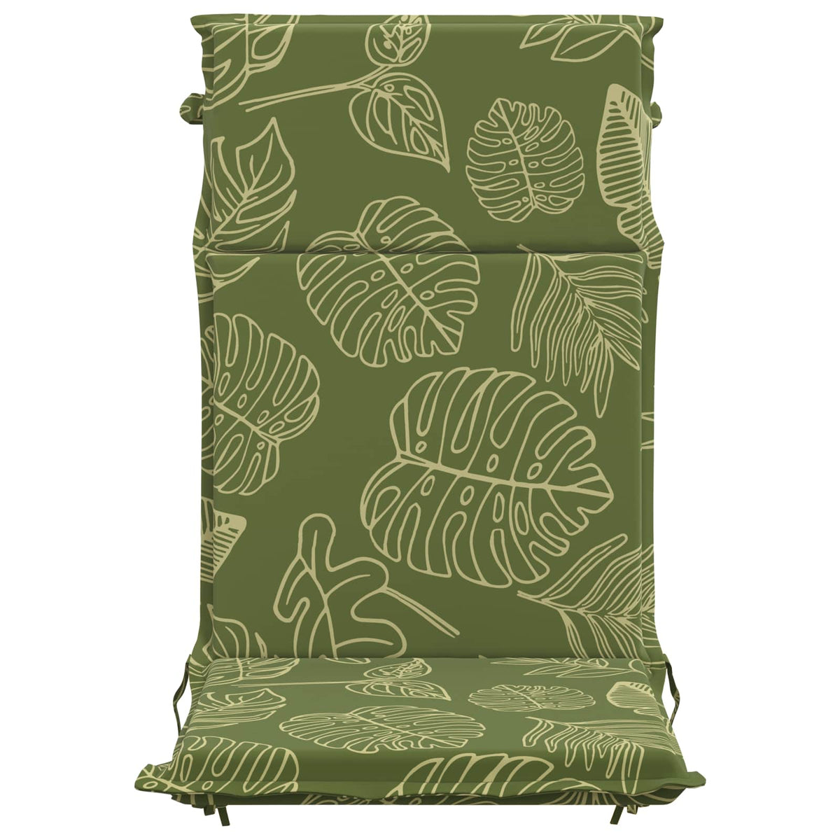 vidaXL High Back Chair Cushion GEMERT 4 pcs 100% Polyester Leaf Design 4