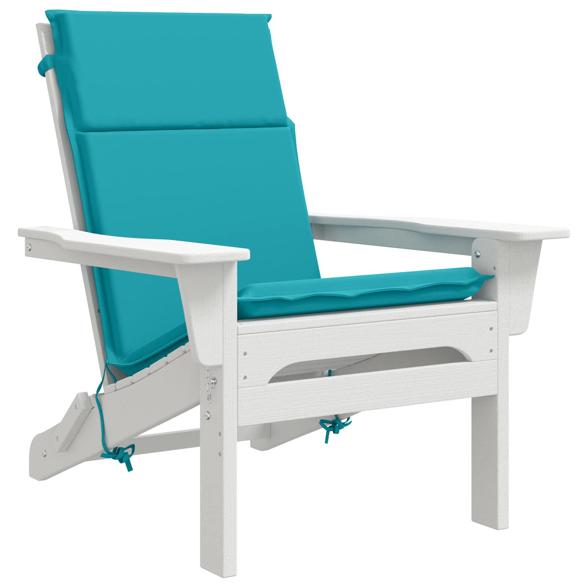 vidaXL High Back Chair Cushion GEMERT 4 pcs 100% Polyester Turquoise 3