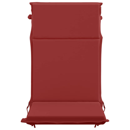 vidaXL High Back Chair Cushion GEMERT 6 pcs 100% Polyester Wine Red 4
