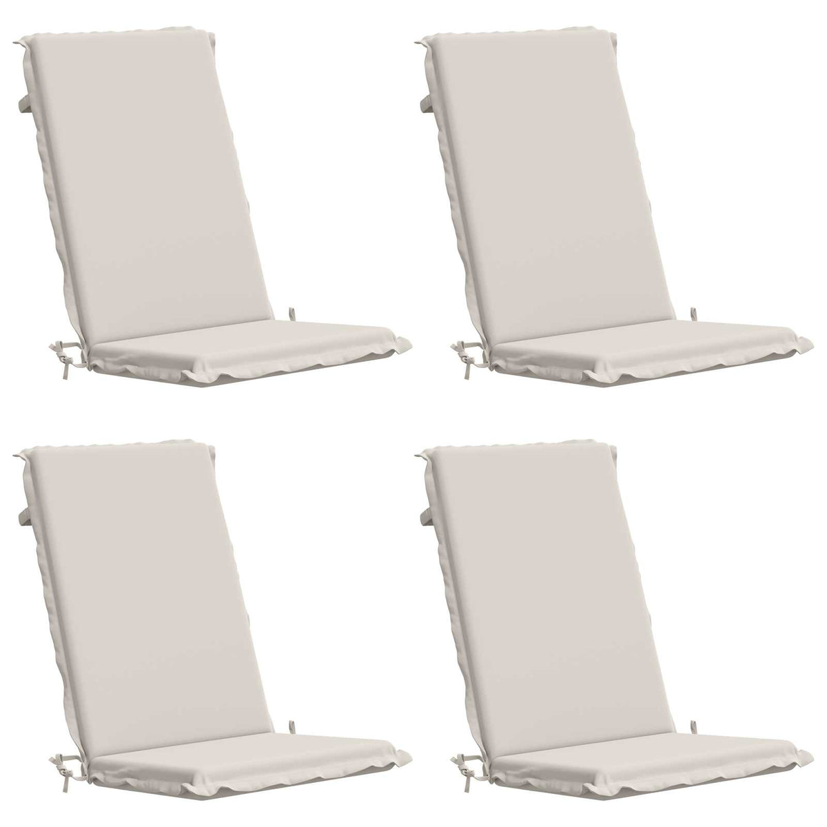 High Back Chair Cushion GEMERT 100% Polyester White 4 pcs White (melange)