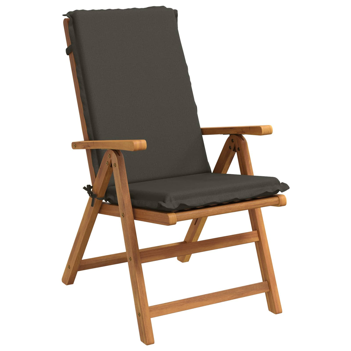 vidaXL High Back Chair Cushion GEMERT 4 pcs 100% Polyester Anthracite 3