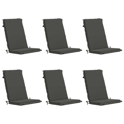 High Back Chair Cushion GEMERT 100% Polyester Grey 6 pcs Anthracite (polyester)