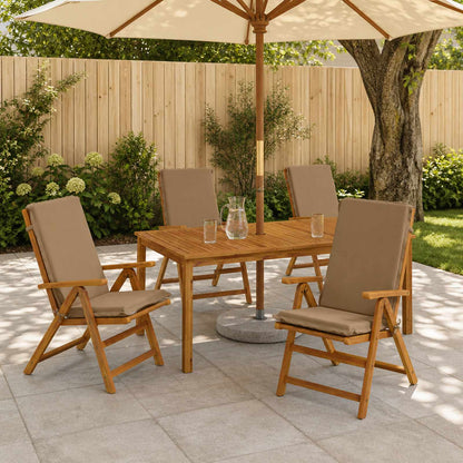High Back Chair Cushion GEMERT 100% Polyester 4 pcs Taupe (polyester)