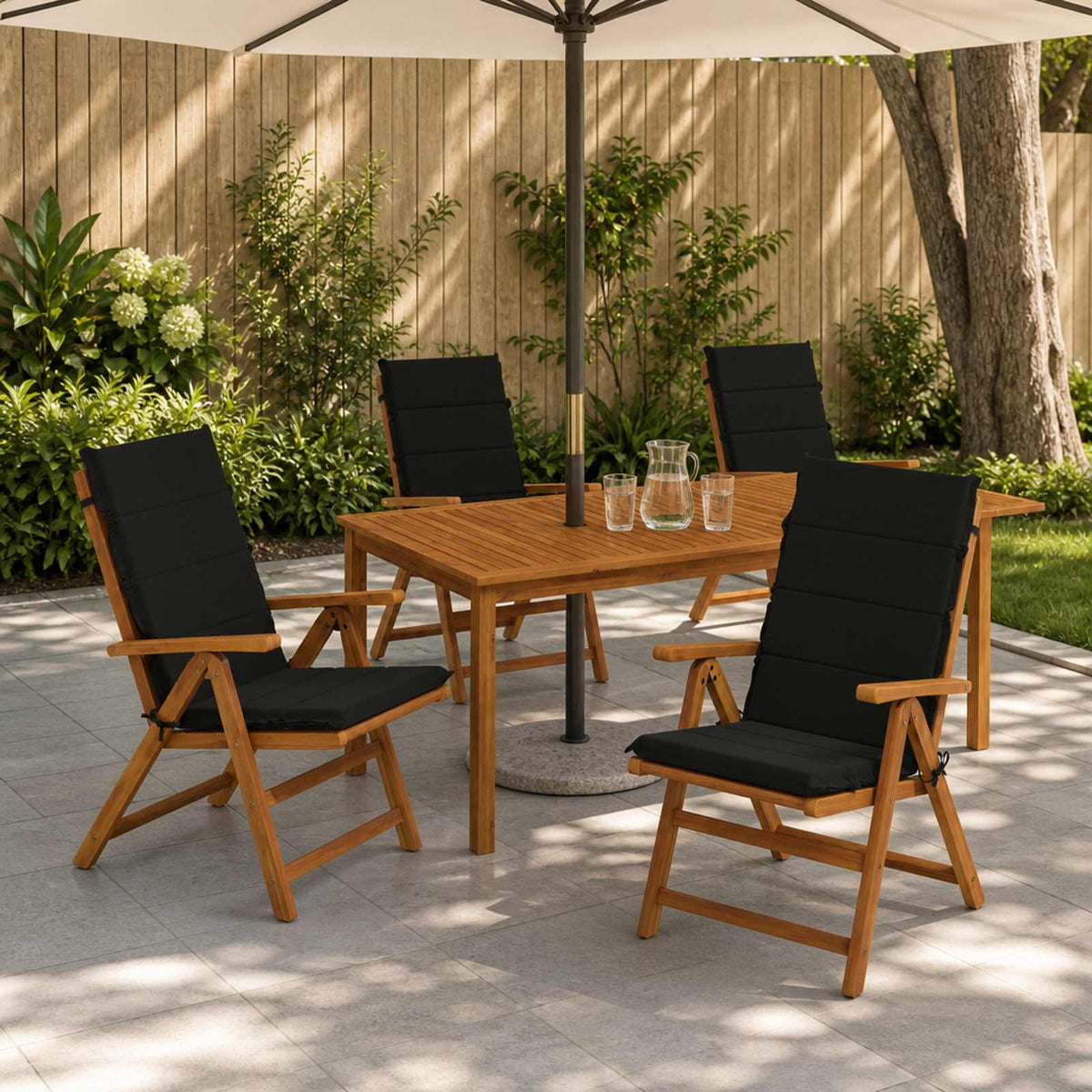 High Back Chair Cushion GEMERT 100% Polyester High Back Cushion (polyester) 6 pcs Black