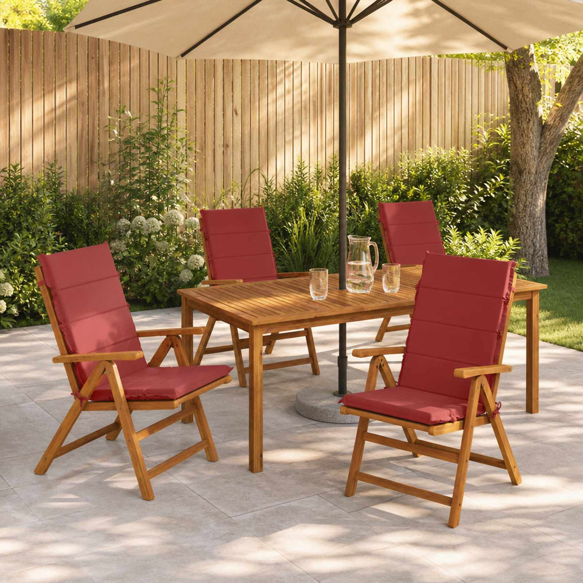 High Back Chair Cushion GEMERT 100% Polyester High Back Cushion (polyester) 4 pcs Wine red