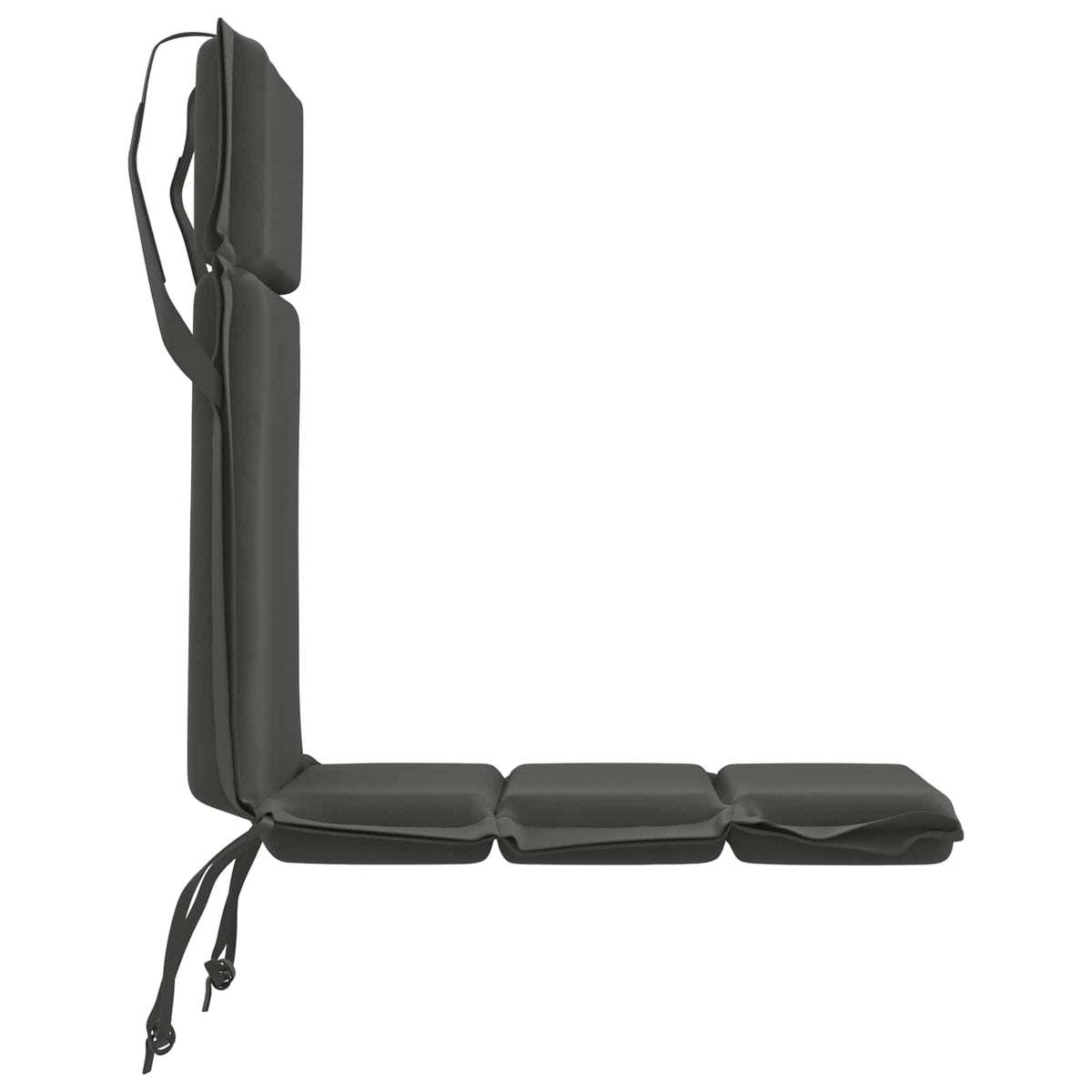 Low Back Chair Cushion GEMERT 100% Polyester Grey 110 x 50 x 3 cm 6 pcs Anthracite (polyester)