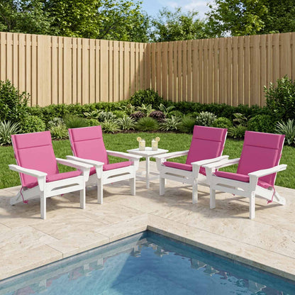 Low Back Chair Cushion GEMERT 100% Polyester Grey 110 x 50 x 3 cm 6 pcs Pink (polyester)