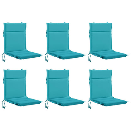 Low Back Chair Cushion GEMERT 100% Polyester Taupe 110 x 50 x 3 cm 6 pcs Turquoise (polyester)
