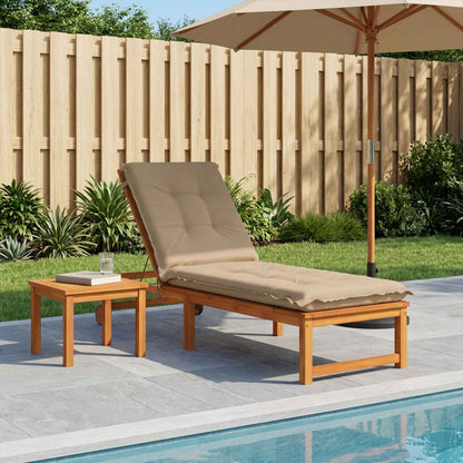 Sunlounger Cushion GEMERT 100% Polyester Melange 190 x 60 x 9 cm Sand