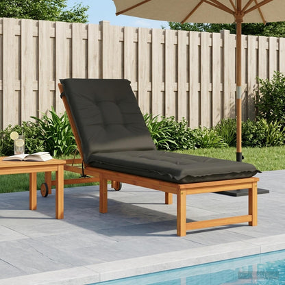 Sunlounger Cushion GEMERT 100% Polyester Melange 190 x 60 x 9 cm Anthracite