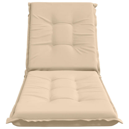 Sunlounger Cushion GEMERT 100% Polyester Melange 190 x 60 x 9 cm Cream