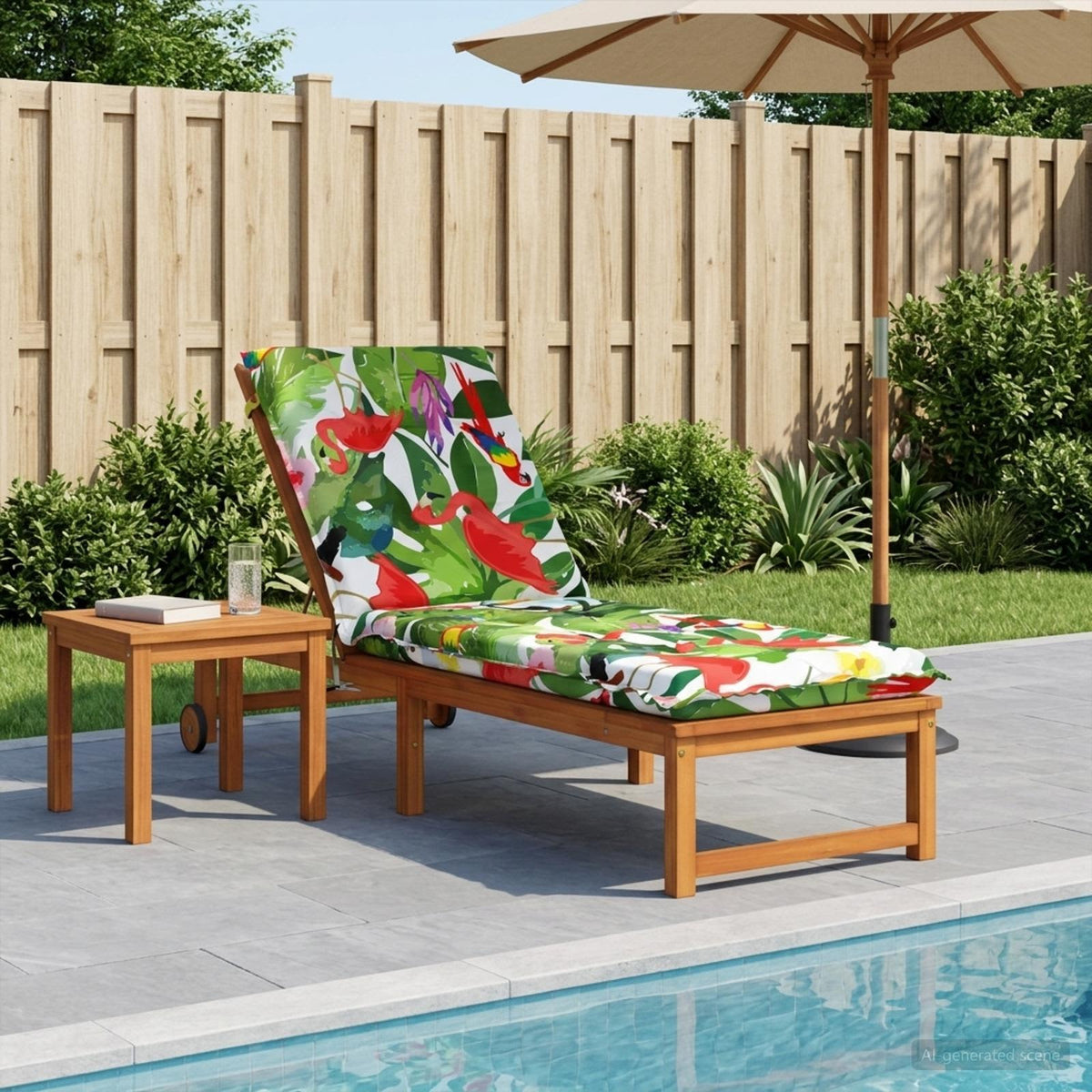 Sunlounger Cushion GEMERT Polyester 190 x 60 x 9 cm Multicolour