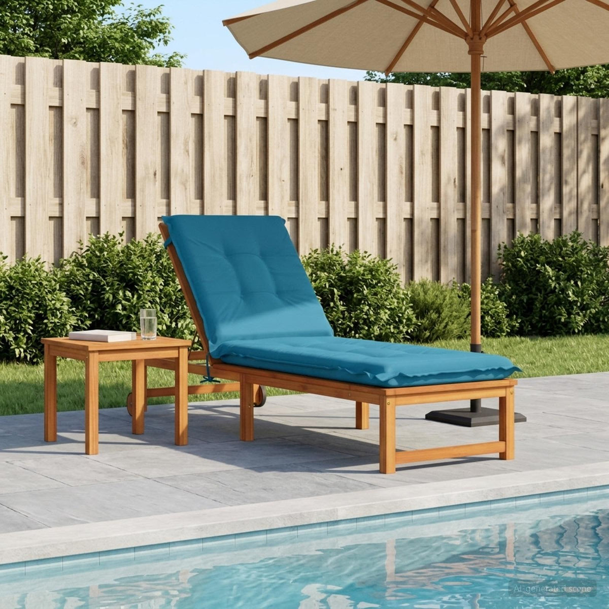 Sunlounger Cushion GEMERT Polyester 190 x 60 x 9 cm Light blue