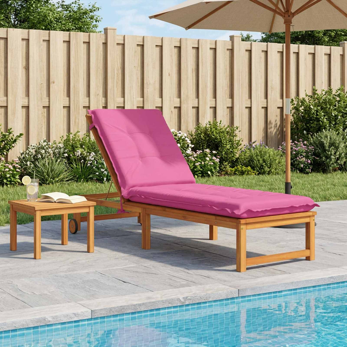 Sunlounger Cushion GEMERT Polyester 190 x 60 x 9 cm Pink