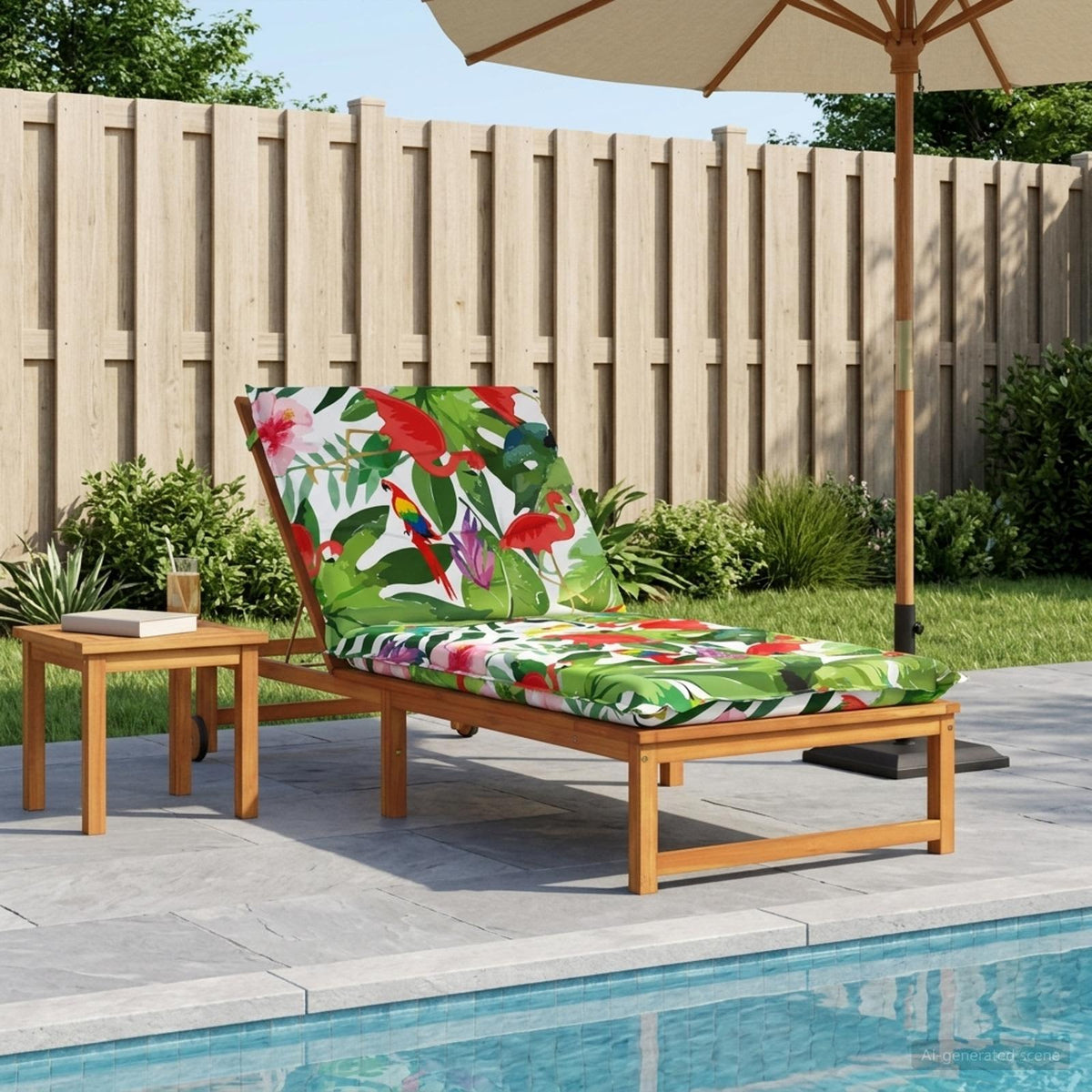 Sunlounger Cushion GEMERT Polyester 190 x 90 x 9 cm Multicolour