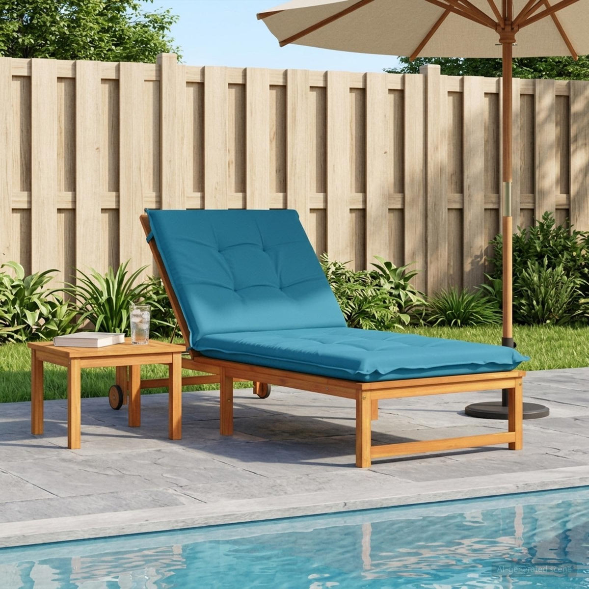 Sunlounger Cushion GEMERT Polyester 190 x 90 x 9 cm Light blue
