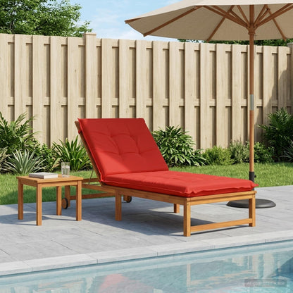 Sunlounger Cushion GEMERT Polyester 190 x 90 x 9 cm Red