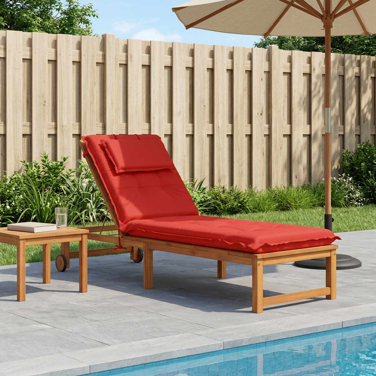 Sunlounger Cushion GEMERT Polyester Red