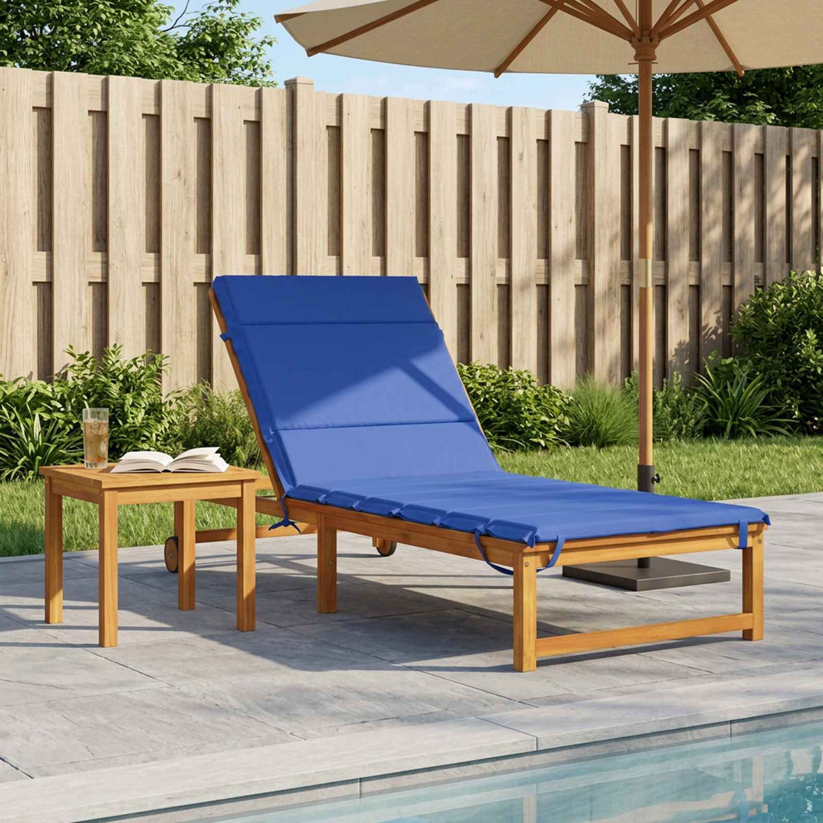 Sunlounger Cushion GEMERT Polyester 200 x 70 x 3 cm Royal blue