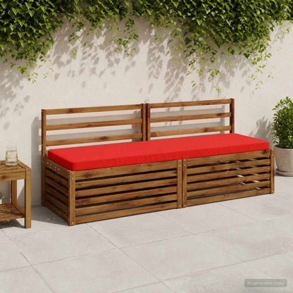 2-Piece Bench Cushions VUGHT 100% Polyester Red 2 pcs 200 x 50 cm Red (polyester)