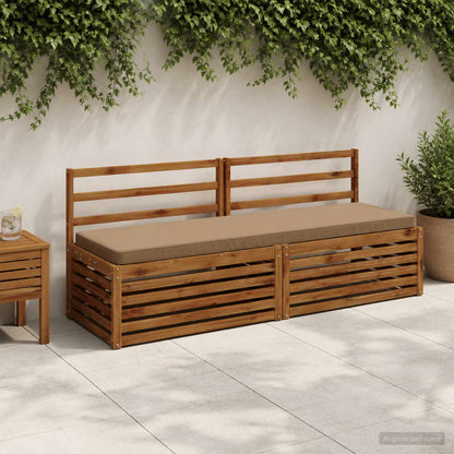 2-Piece Bench Cushions VUGHT 100% Polyester Red 2 pcs 200 x 50 cm Taupe (polyester)