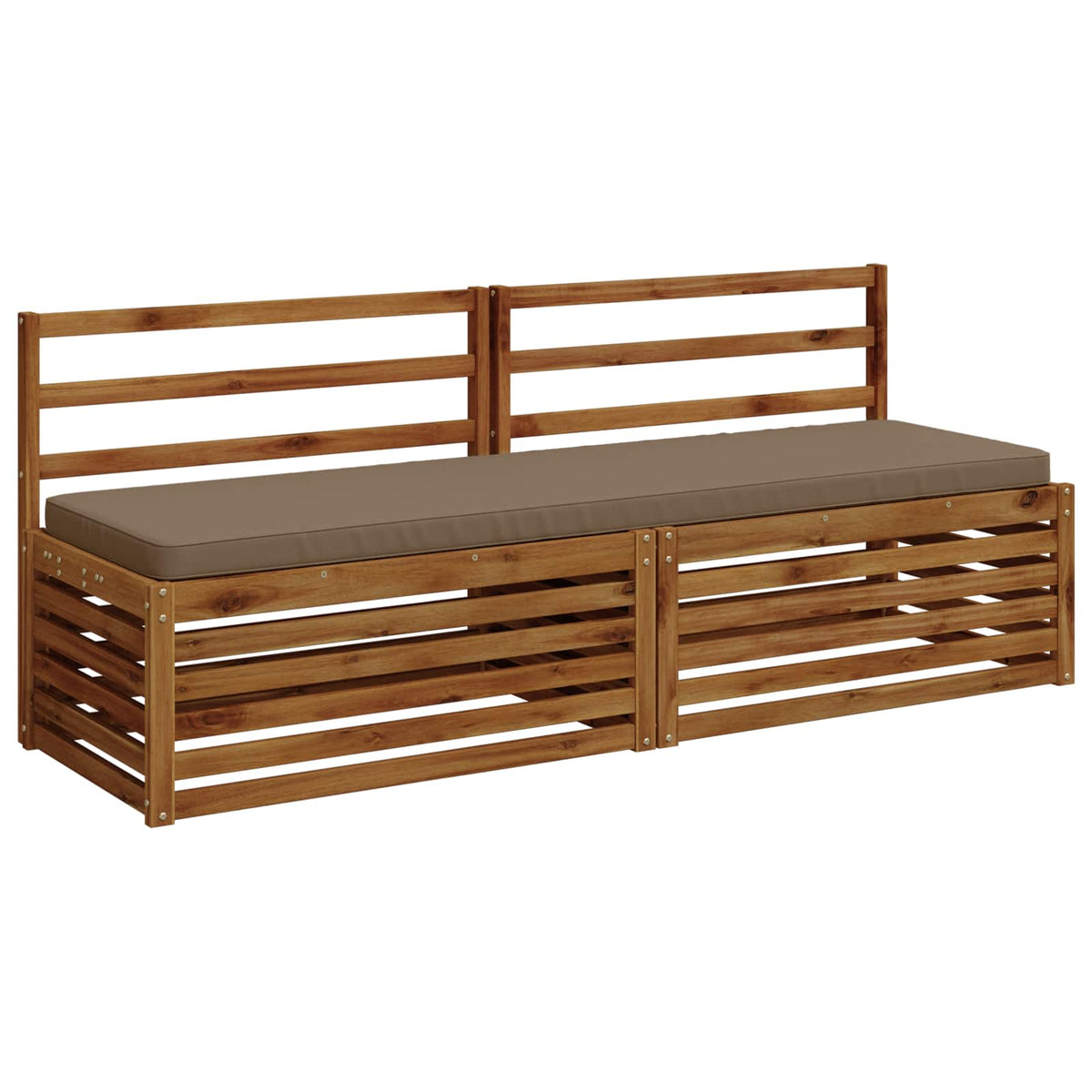 2-Piece Bench Cushions VUGHT 100% Polyester Red 2 pcs 200 x 50 cm Taupe (melange)