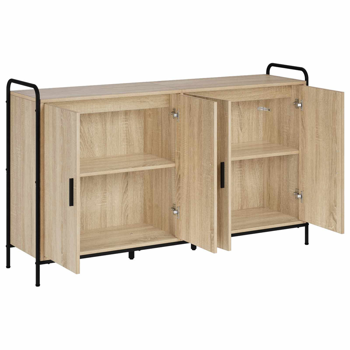 Sideboard 135 x 33 x 81 cm Engineered Wood Sonoma oak