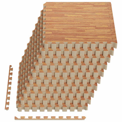 Floor Mats 50 pcs 18 m² EVA Foam Wood 18 m² (1 cm)