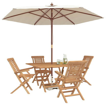 vidaXL Garden Set 5 pcs Brown Solid Teak Wood 3