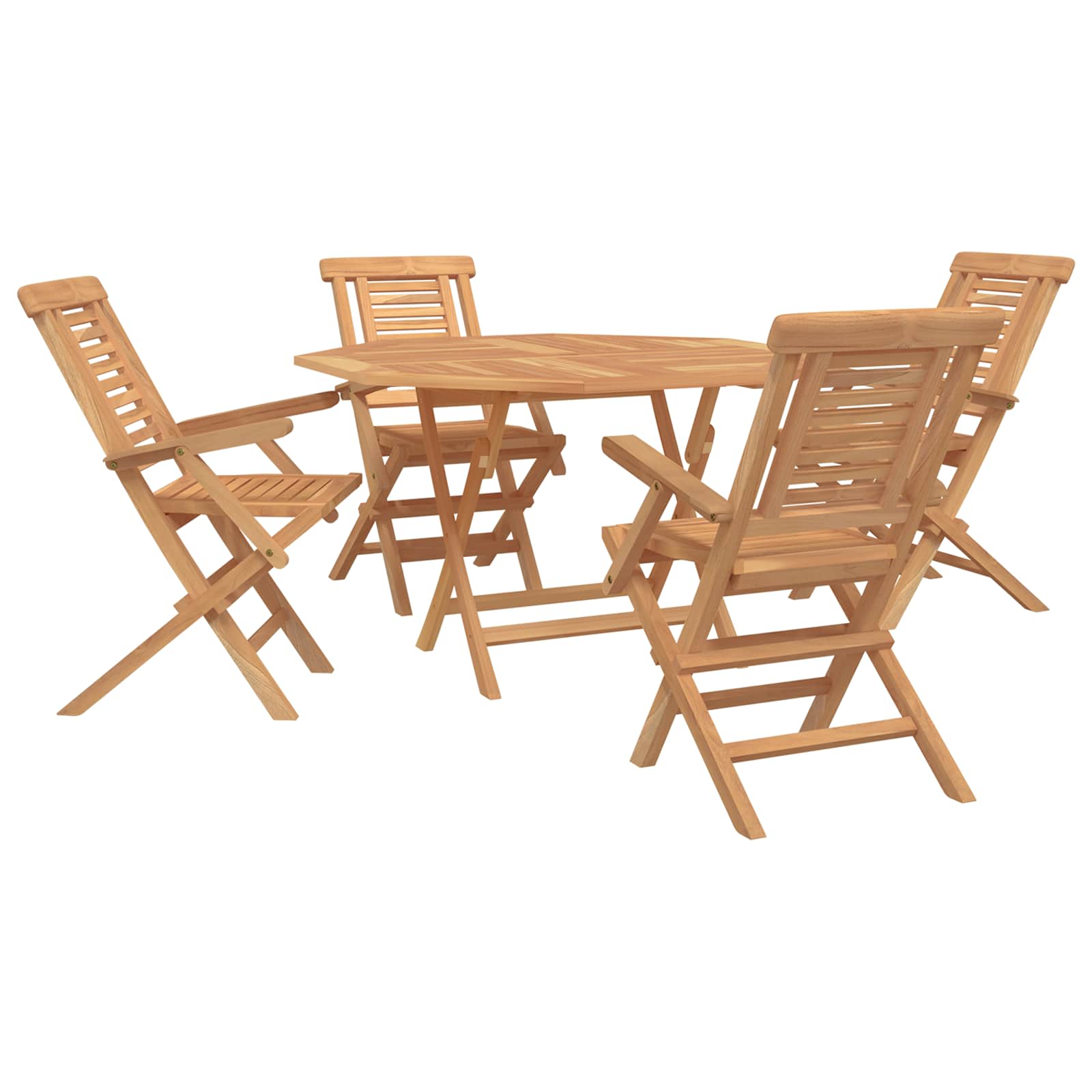 vidaXL Garden Set 5 pcs Brown Solid Teak Wood 2