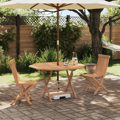 vidaXL Garden Bistro Set 3 pcs Natural Solid Teak Wood