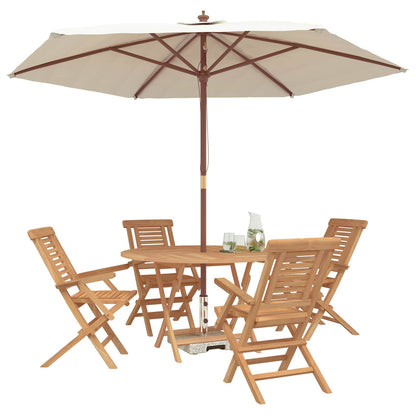 vidaXL Garden Set 5 pcs Brown Solid Teak Wood 3
