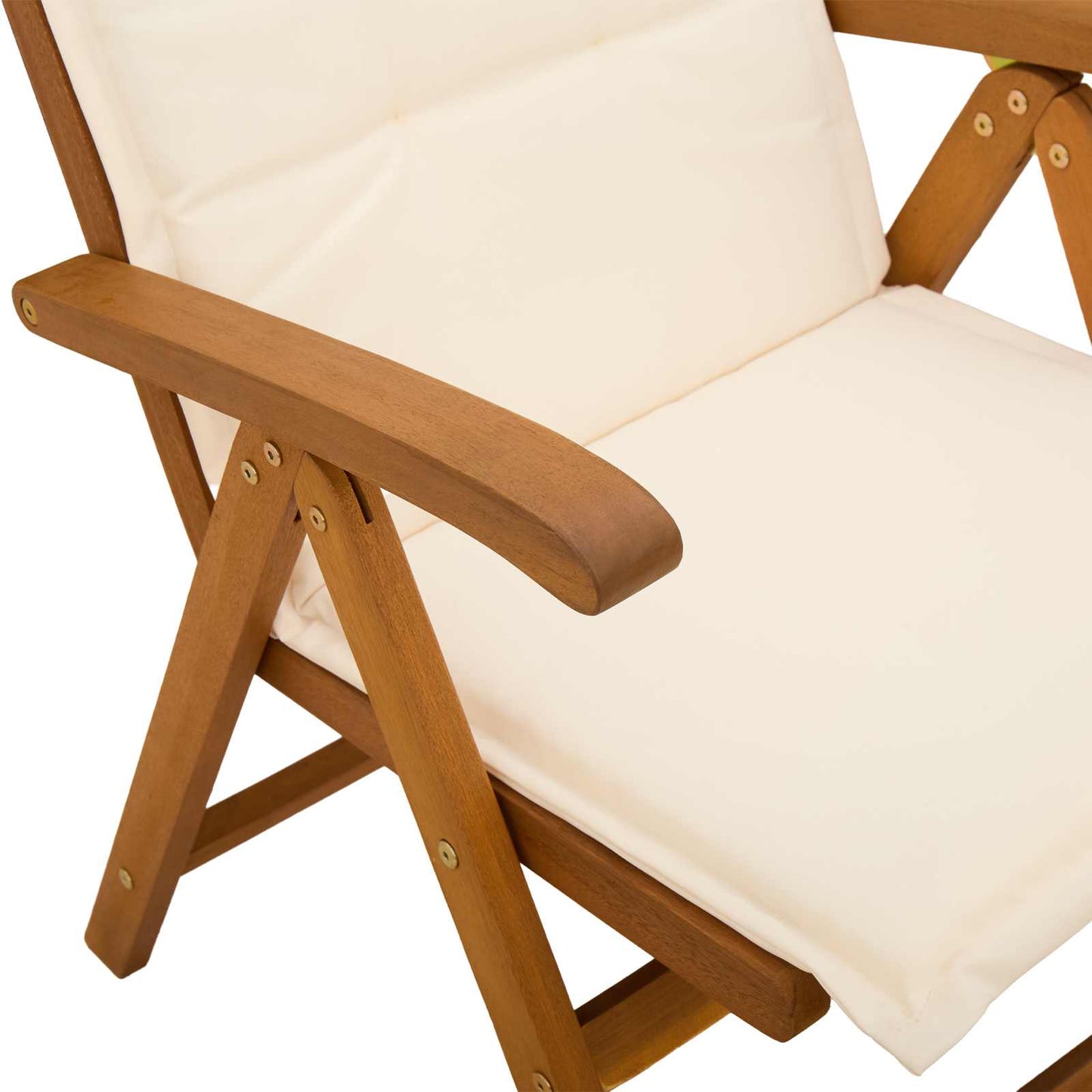 vidaXL Reclining Garden Chairs 6 pcs Natural Solid Acacia Wood 4