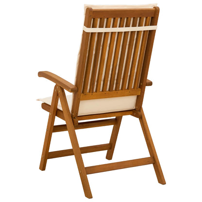 vidaXL Reclining Garden Chairs 6 pcs Natural Solid Acacia Wood 3