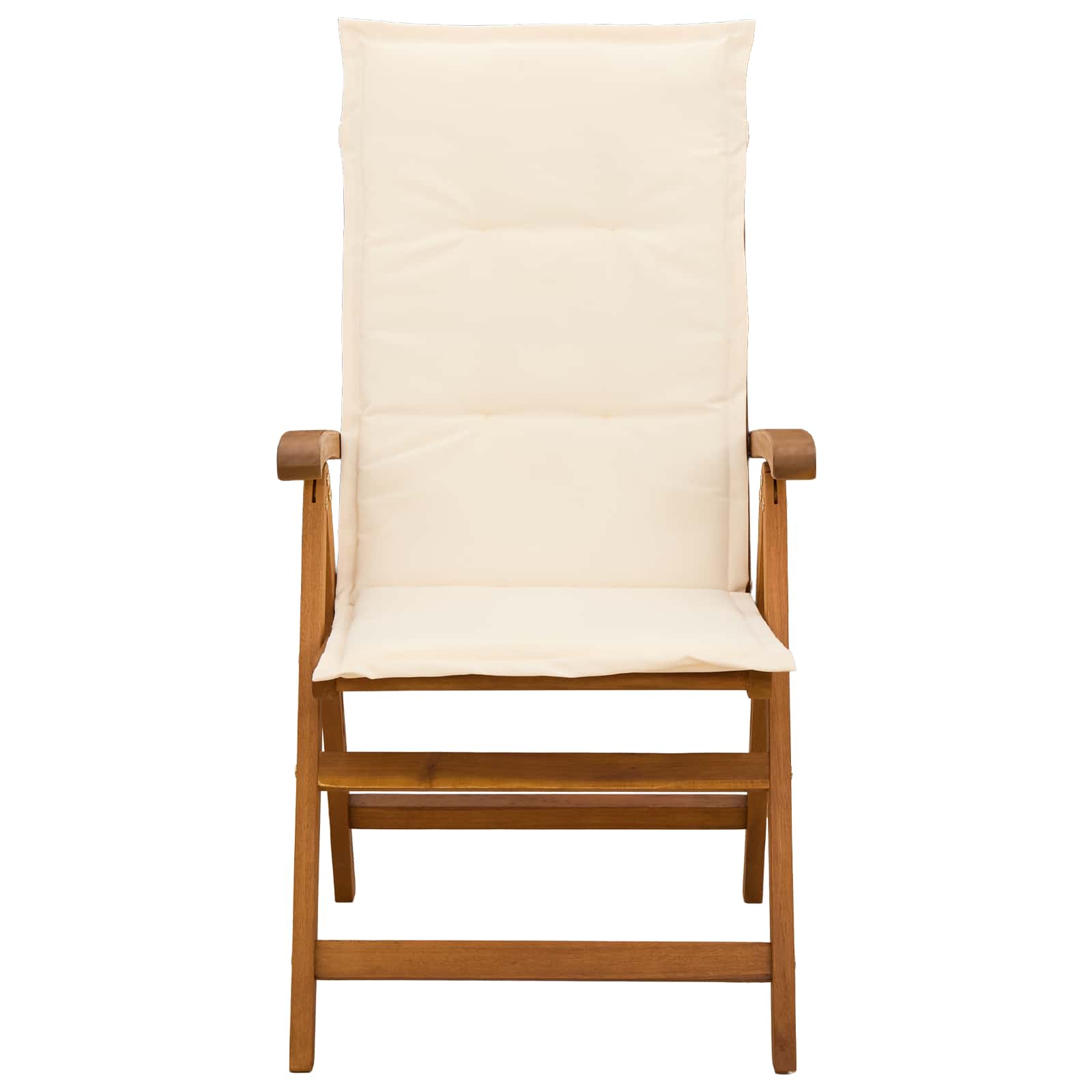 vidaXL Reclining Garden Chairs 6 pcs Natural Solid Acacia Wood 2